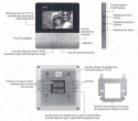 Zestaw Wideodomofonu Eura stacja bramowa z szyfratorem monitor 4,3'' kolor biały VDA-80A3_VDA-19A3