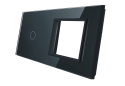 Podwójny panel szklany LIVOLO 701G | Czarny