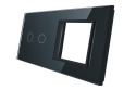 Podwójny panel szklany LIVOLO 702G | Czarny