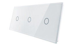 Potrójny panel szklany LIVOLO 70111 | Biały
