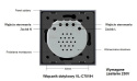 Włącznik dotykowy pojedynczy impulsowy LIVOLO - VL-C701IH | Czarny