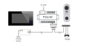 Zestaw jednorodzinny wideodomofonu cyfrowego Vidos Stacja bramowa S1001 monitor M1021B