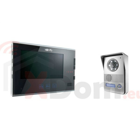 SOMFY Wideodomofon V400 z monitorem w kolorze czarnym, model 2401295