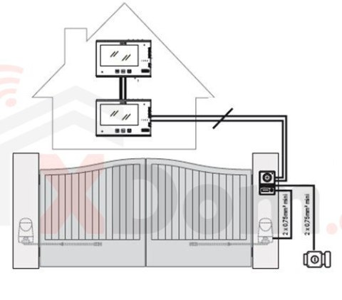 SOMFY Wideodomofon V400 z monitorem w kolorze czarnym, model 2401295