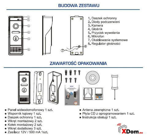 Wideodomofon mobilny SECURITAS IP OR-VID-IP-1045