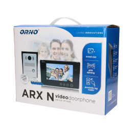 Zestaw wideodomofonowy bezsłuchawkowy, kolor 7" z czytnikiem breloków zbliżeniowych, natynkowy, ARX N