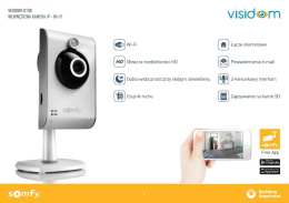 Somfy 2401291 VISIDOM IC100 kamera WiFi wewnętrzna iOS & Android Apps