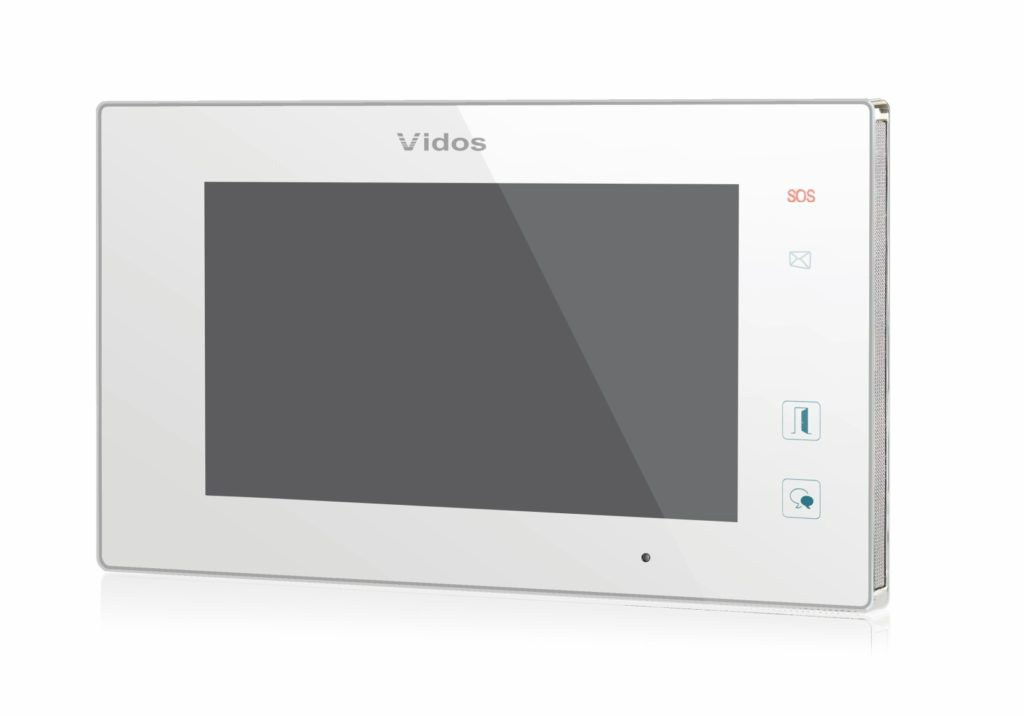 Zestaw cyfrowy wideodomofon dwurodzinny VIDOS S1202A_M1021W biały