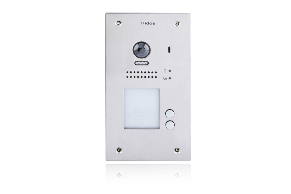 Zestaw cyfrowy wideodomofon dwurodzinny VIDOS S1202A_M1021W biały