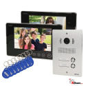 Zestaw wideodomofonowy 2-rodzinny bezsłuchawkowy, kolor 7" z czytnikiem breloków zbliżeniowych, podtynkowy, ARX P