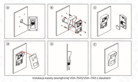 KASETA ZEWNĘTRZNA WIDEODOMOFONU ''EURA'' VDA-77A5 ''2EASY'' natynkowa 2-lokatorska
