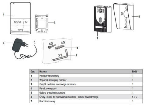 Somfy dodatkowy monitor do wideodomofonu V100