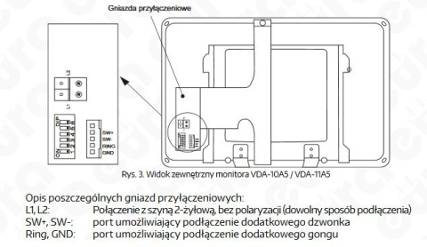 Zestaw dwurodzinny wideodomofonu cyfrowego VDA-77A5_VDA-11A5