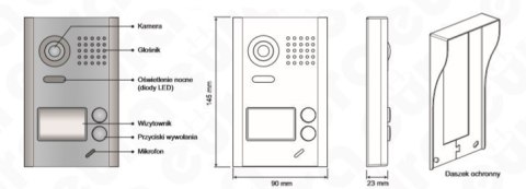 Zestaw dwurodzinny wideodomofonu cyfrowego VDA-77A5_VDA-31A5