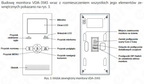 Zestaw dwurodzinny wideodomofonu cyfrowego VDA-77A5_VDA-31A5