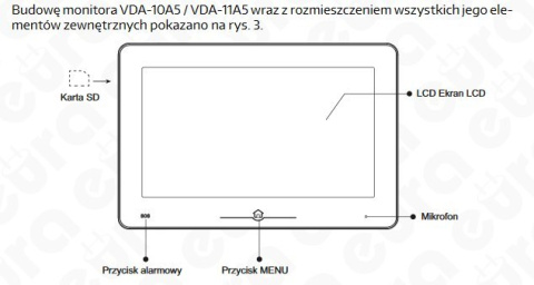 Zestaw dwurodzinny wideodomofonu cyfrowego VDA-78A5_VDA-11A5