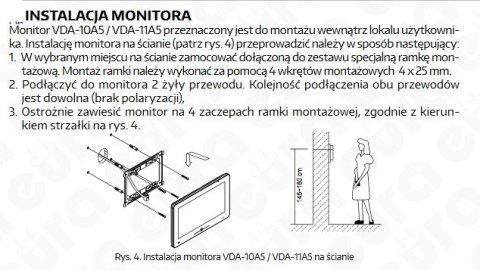 Zestaw dwurodzinny wideodomofonu cyfrowego VDA-81A5_VDA-11A5