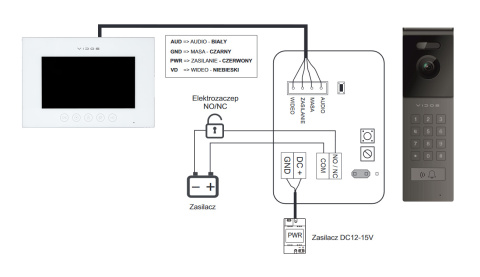 Vidos S12D M13-XT Wifi z szyfratorem