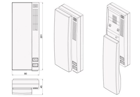 ACO INS-UP720BX UNIFON - hold, 1-przycisk, gniazdo RJ