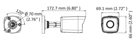 Kamera Vidos IP-H1540 Tubowa Kamera 4 Mpix