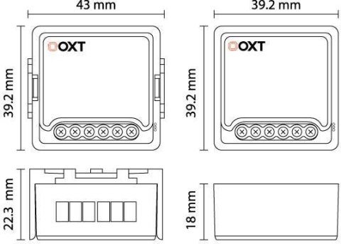 Moduł OXT mini sterownik rolet ZigBee TUYA