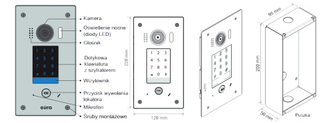 Kaseta Zewnętrznej Wideodomofonu EURA VDA-74A5 v.3 2EASY