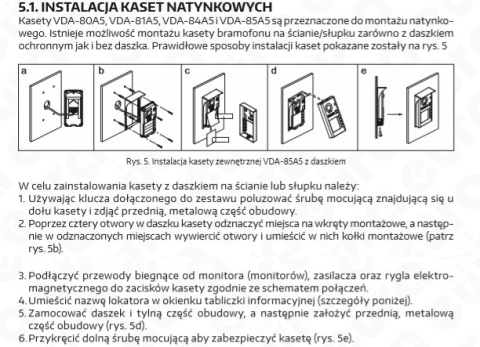 Wideodomofon Eura VDA-80A5 2Easy