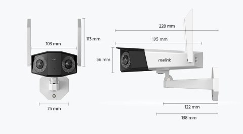 Kamera IP Reolink DUO Series W730 WiFi 4K 8MP LED 30m