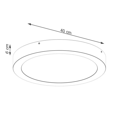 Plafon ONYX 40 biały LED 3000K