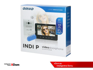 Zestaw wideodomofonowy ORNO OR-VID-VP-1070 INDI P - 7" LCD, interkom, kaseta wideo z RFID