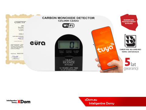 CZUJNIK CZADU WiFi ''EURA'' CD-53A2v5300-TY/B CZUJNIK CZADU WiFi ''EURA'' CD-53A2v5300-TY/B