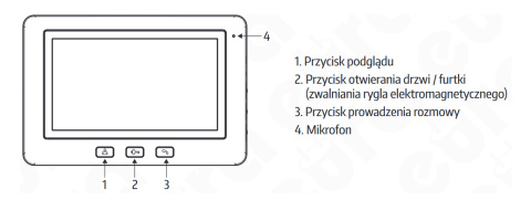 MONITOR ''EURA'' VDA-45A3 ''EURA CONNECT'' – biały, ekran 7’’, obsługa 1 wejścia