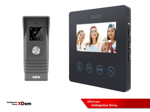 WIDEODOMOFON ''EURA'' CONNECT VDA-78A3_VDA-06A3 CZARNY