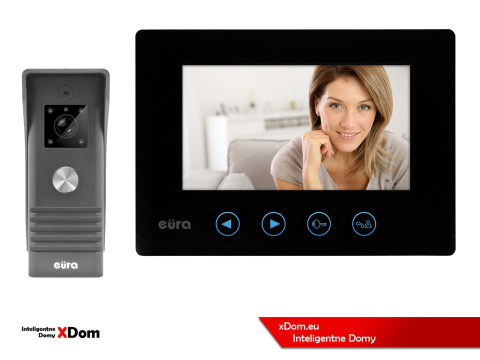 WIDEODOMOFON ''EURA'' CONNECT VDA-78A3_VDA-06A3 CZARNY WIDEODOMOFON ''EURA'' CONNECT VDA-78A3_VDA-06A3 CZARNY