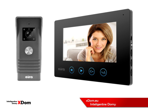 WIDEODOMOFON ''EURA'' CONNECT VDA-78A3_VDA-06A3 CZARNY WIDEODOMOFON ''EURA'' CONNECT VDA-78A3_VDA-06A3 CZARNY