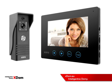 WIDEODOMOFON ''EURA'' CONNECT VDA-78A3_VDA-06A3 CZARNY WIDEODOMOFON ''EURA'' CONNECT VDA-78A3_VDA-06A3 CZARNY