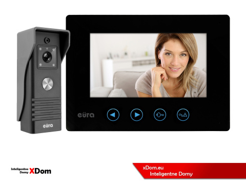 WIDEODOMOFON ''EURA'' CONNECT VDA-78A3_VDA-06A3 CZARNY WIDEODOMOFON ''EURA'' CONNECT VDA-78A3_VDA-06A3 CZARNY