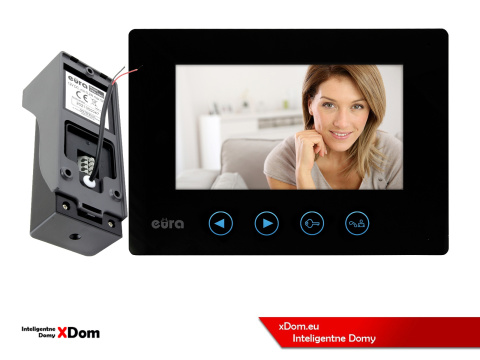 WIDEODOMOFON ''EURA'' CONNECT VDA-78A3_VDA-06A3 CZARNY WIDEODOMOFON ''EURA'' CONNECT VDA-78A3_VDA-06A3 CZARNY