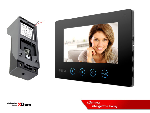 WIDEODOMOFON ''EURA'' CONNECT VDA-78A3_VDA-06A3 CZARNY WIDEODOMOFON ''EURA'' CONNECT VDA-78A3_VDA-06A3 CZARNY