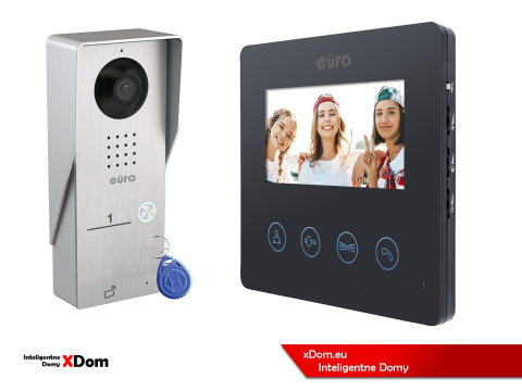 WIDEODOMOFON ''EURA'' CONNECT VDA-91A3_VDA-52A3 CZYTNIK RFID CZARNY WIDEODOMOFON ''EURA'' CONNECT VDA-91A3_VDA-52A3 CZYTNIK RFID CZARNY