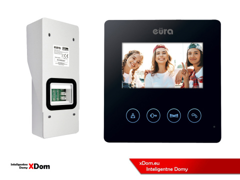 WIDEODOMOFON ''EURA'' CONNECT VDA-91A3_VDA-52A3 CZYTNIK RFID CZARNY WIDEODOMOFON ''EURA'' CONNECT VDA-91A3_VDA-52A3 CZYTNIK RFID CZARNY