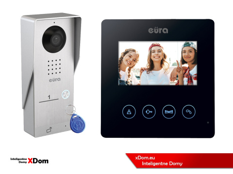 WIDEODOMOFON ''EURA'' CONNECT VDA-91A3_VDA-52A3 CZYTNIK RFID CZARNY WIDEODOMOFON ''EURA'' CONNECT VDA-91A3_VDA-52A3 CZYTNIK RFID CZARNY