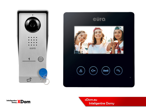 WIDEODOMOFON ''EURA'' CONNECT VDA-91A3_VDA-52A3 CZYTNIK RFID CZARNY WIDEODOMOFON ''EURA'' CONNECT VDA-91A3_VDA-52A3 CZYTNIK RFID CZARNY