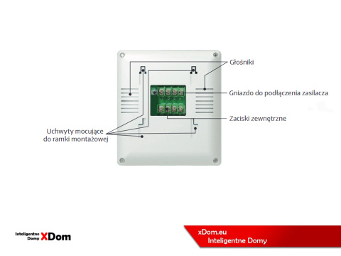 WIDEODOMOFON ''EURA'' VDP-52A3 ''ATIRA'' - Biały WIDEODOMOFON ''EURA'' VDP-52A3 ''ATIRA'' - Biały