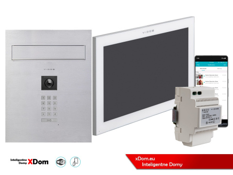 Skrzynka na listy z Widedomofonem Vidos z szyfratorem S14D-SKP i monitorem M14W-X