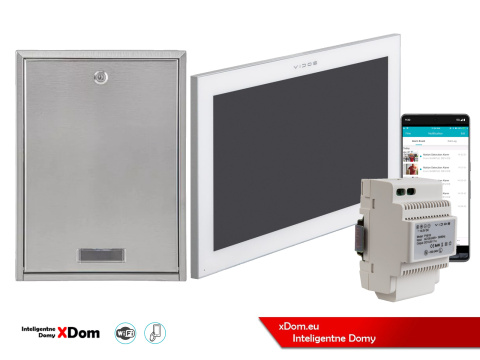 Skrzynka na listy z Widedomofonem Vidos z szyfratorem S14D-SKP i monitorem M14W-X