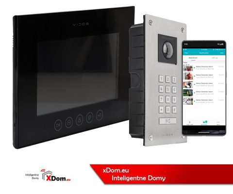 Wideodomofon Vidos stacja S14D z szyfratorem i dotykowym monitorem M11B-X