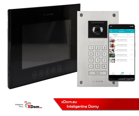 Wideodomofon Vidos stacja S14D z szyfratorem i dotykowym monitorem M11B-X