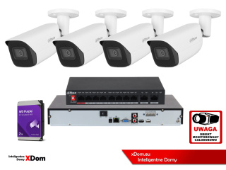 Zestaw mocnych kamer IP do domu Dahua 4x Kamera IPC-HFW3842E-AS-0280B