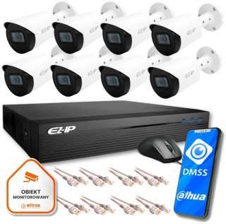 Zestaw monitoringu 8 kamer tubowych EZI-B140-F2 4MPx IP EZ-IP